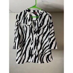 Bebe Zebra Blouse Small